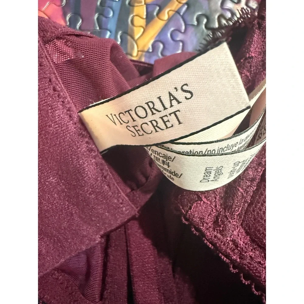 Victoria's Secret Push Up Without‎ Padding Lace Bra Bralette Plum Purple 32C